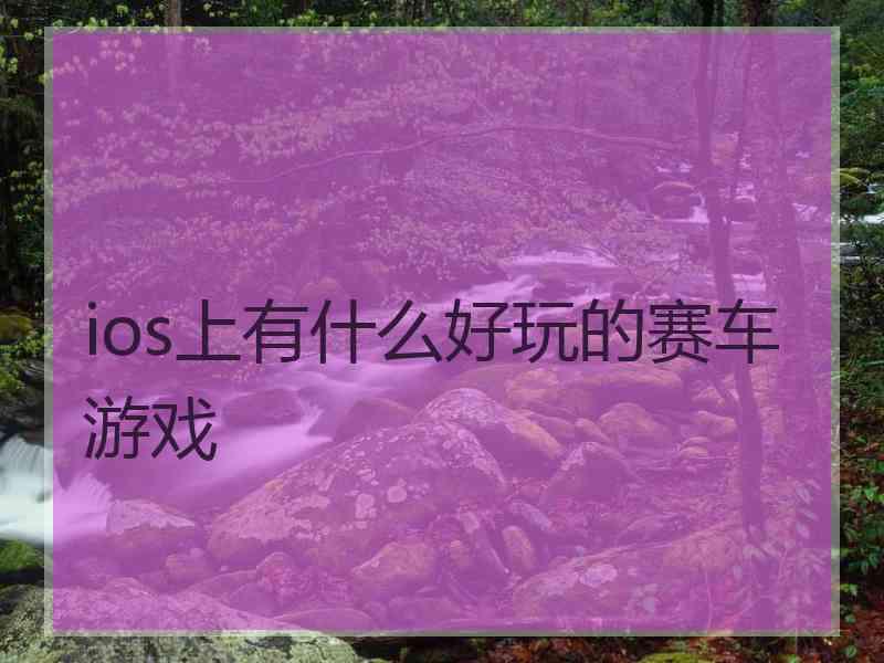 ios上有什么好玩的赛车游戏