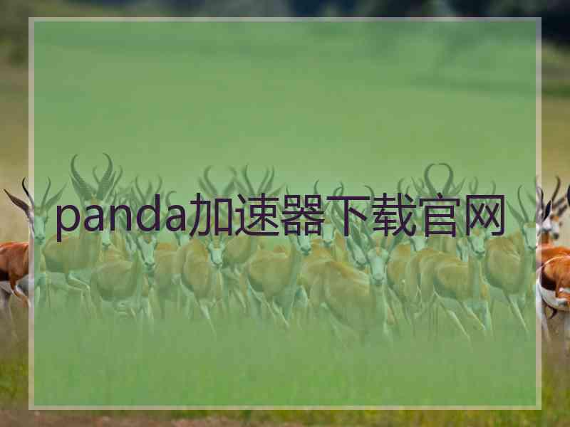 panda加速器下载官网