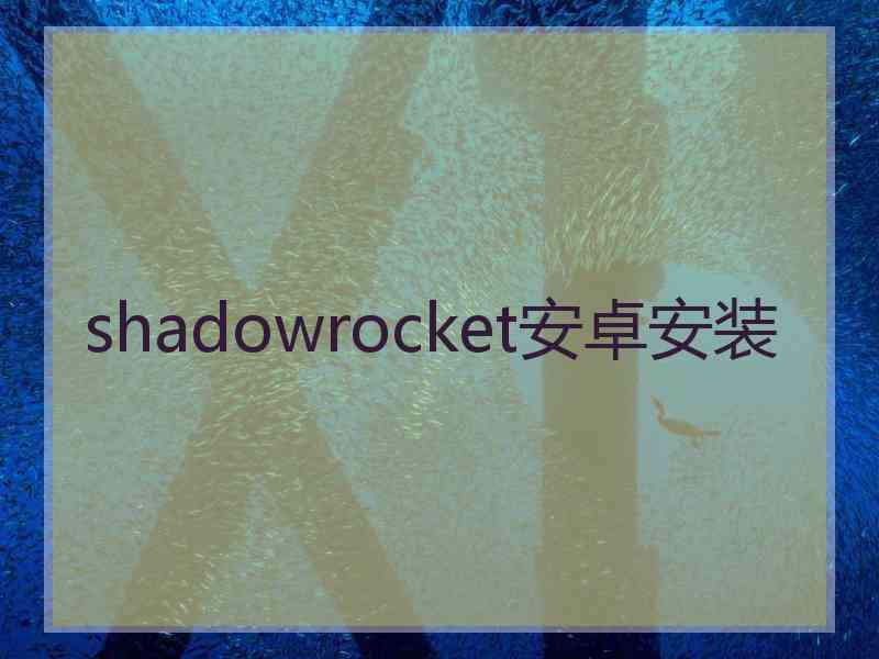 shadowrocket安卓安装