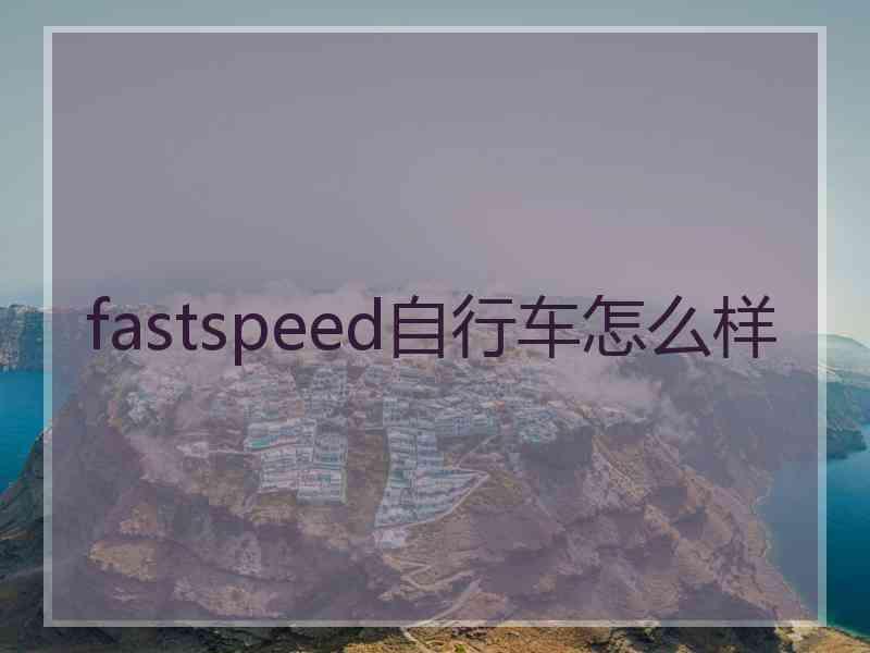 fastspeed自行车怎么样