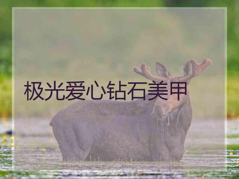 极光爱心钻石美甲