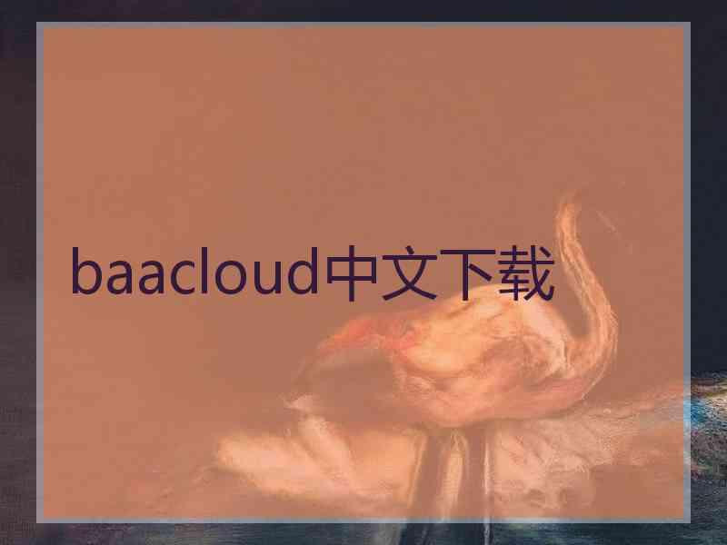 baacloud中文下载